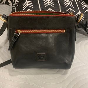 Dooney and Bourke black leather Florentine crossbody purse